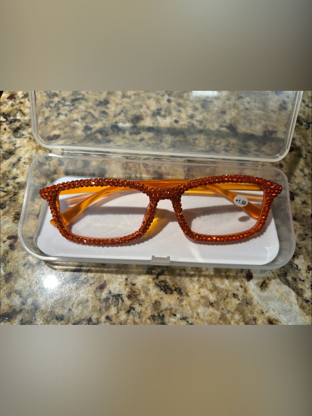 Orange 🍊 Bling 💍 Sparkling 1.50 Frame Reading Glasses
